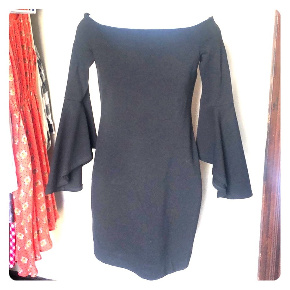 Off the shoulder witchy LBD